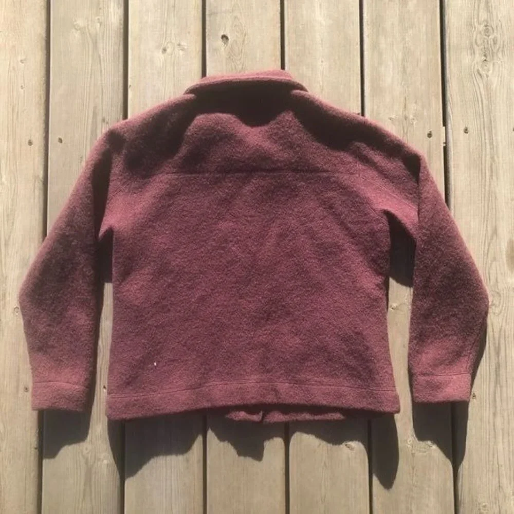 Vintage Zink Woman’s Small‎ Wool Purple Jacket Inuit Eskimo Cardigan